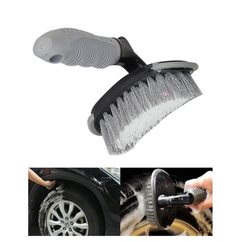 Car Tire Cleaning Brush Wide Curved Shape Scrubber