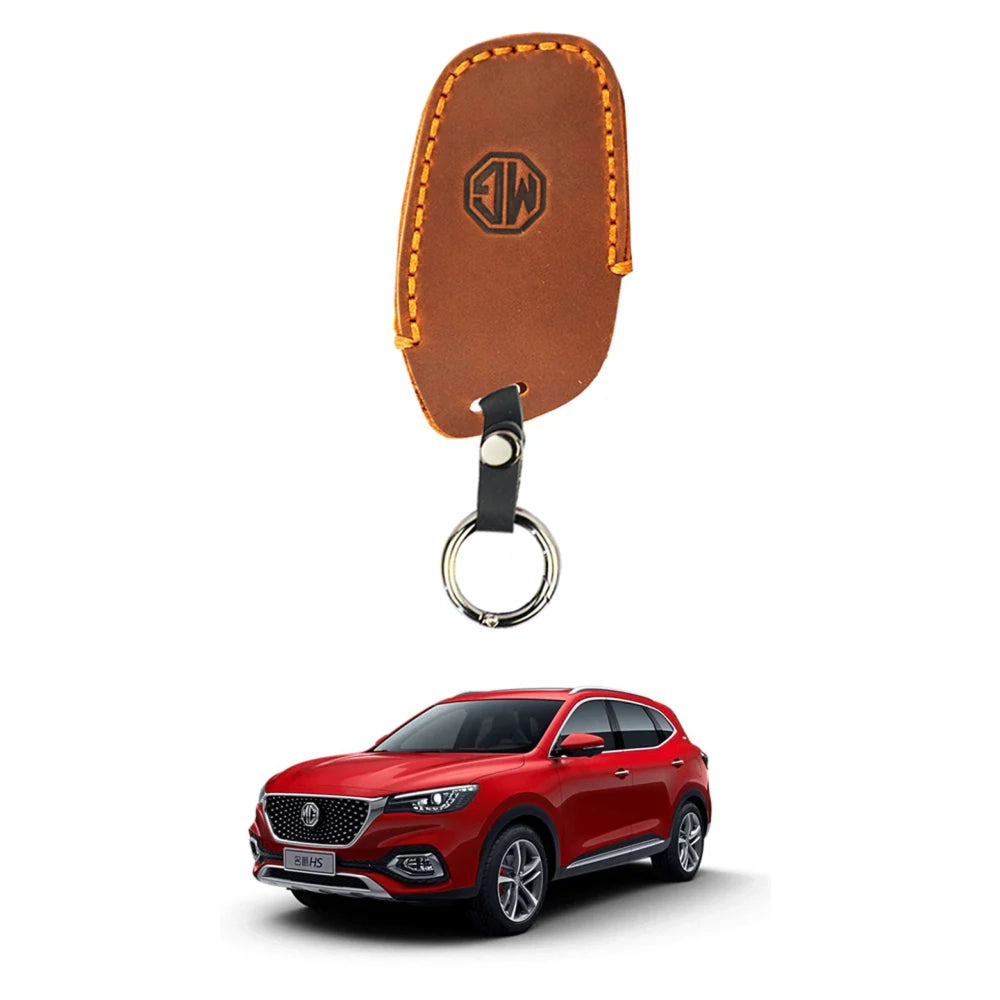 MG HS Leather Key Cover (2020-2025) – Premium Brown Case