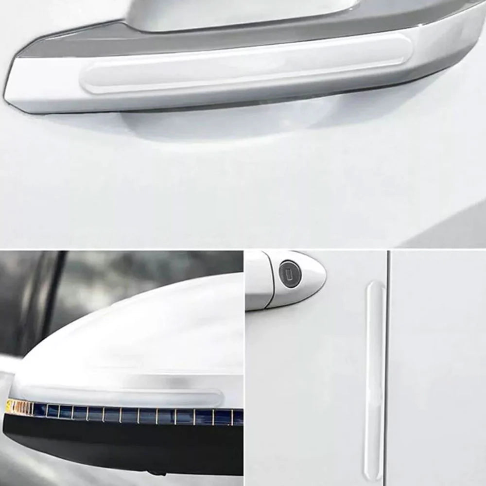 Suzuki Logo Rubber Door Handle Protector Transparent Anti Scratch 4 Pcs
