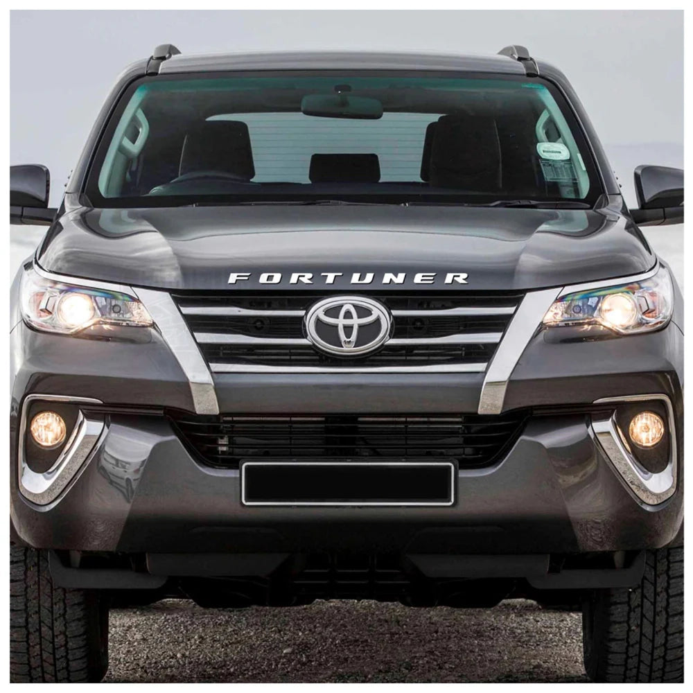 Toyota Fortuner 3D Letters Hood Emblem Logo Decal Black