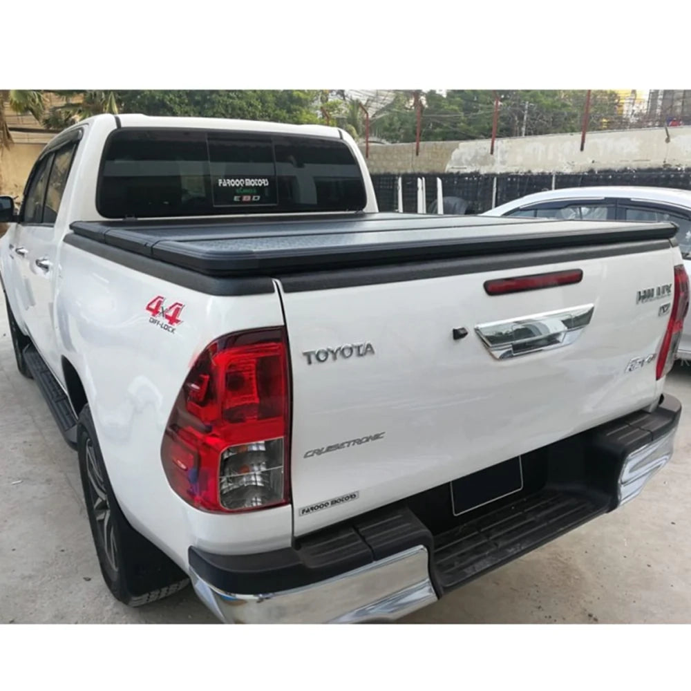 Toyota Hilux Revo Tri-Fold Hard Lid Cover Ultra Strong Black 2016-19