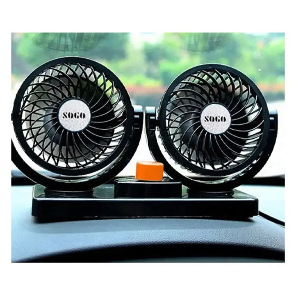 SOGO Double Head Large Powerful Fan Breeze 12V