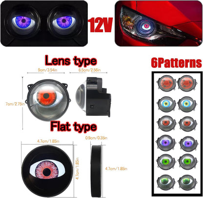 Devil Eyes 8 Pattern Dynamic LED Projector Headlights & Fog Lamps Universal Fit