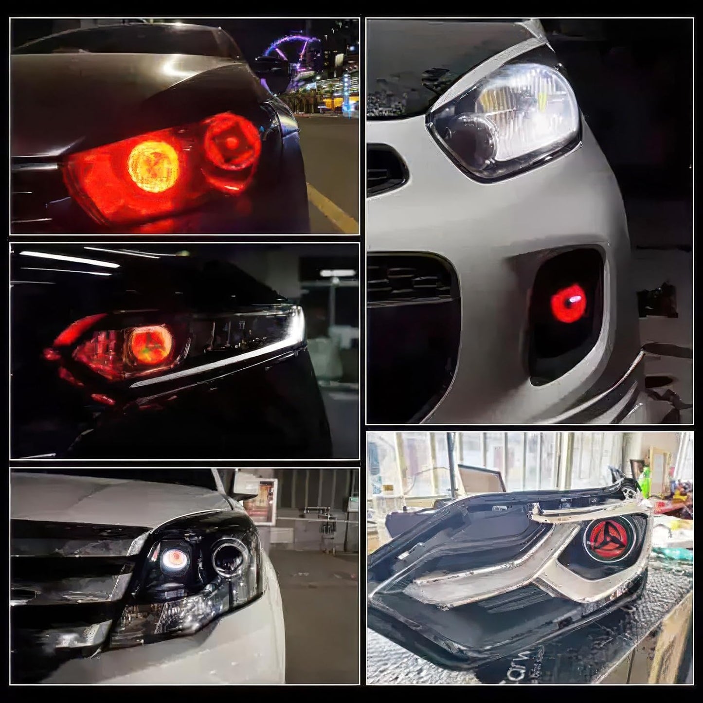 Devil Eyes 8 Pattern Dynamic LED Projector Headlights & Fog Lamps Universal Fit