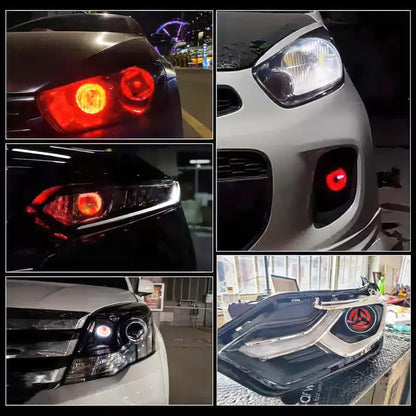 Devil Eyes 8 Pattern Dynamic LED Projector Headlights & Fog Lamps Universal Fit