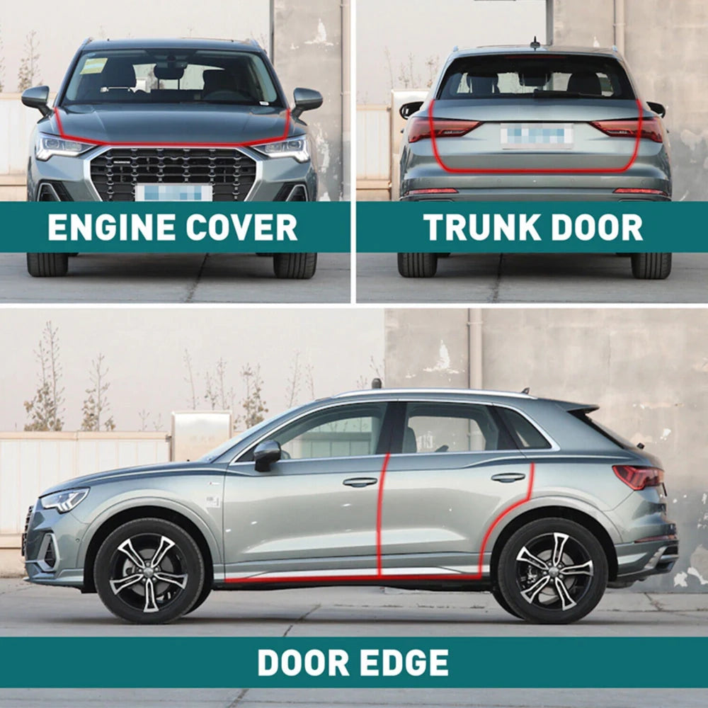Universal Car Door Edge Guard Strip Red 5M Scratch Protector