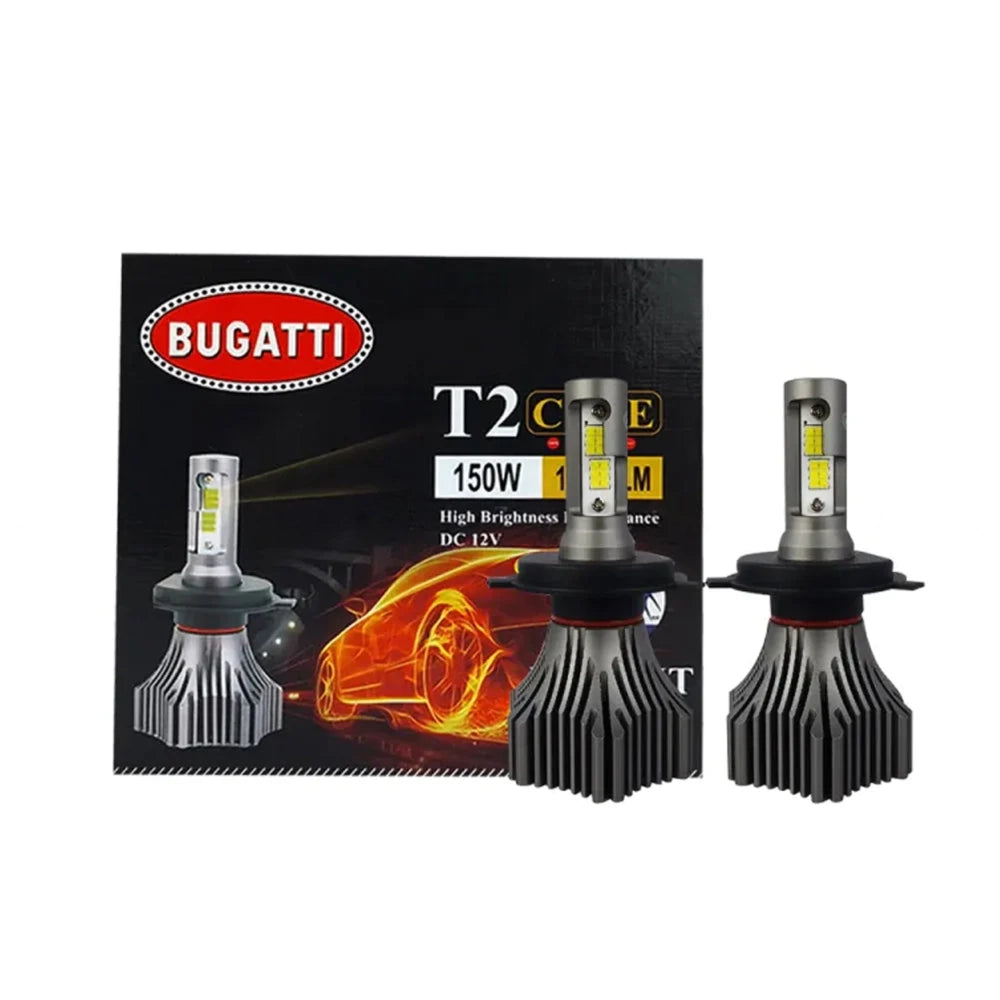 Bugatti T2 Cree Plus Car LED Headlight 150W 15000LM 6000K Pure White