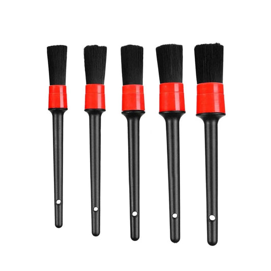 Car Detailing & Cleaning Brush Set (5 Pcs) - Multi-Size Detail Brushes