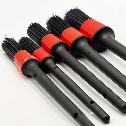 Car Detailing & Cleaning Brush Set (5 Pcs) - Multi-Size Detail Brushes