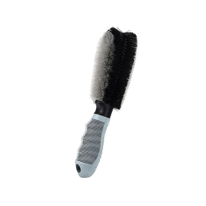 Car Rim Wheel Cleaning Brush Double Sided Grey Black