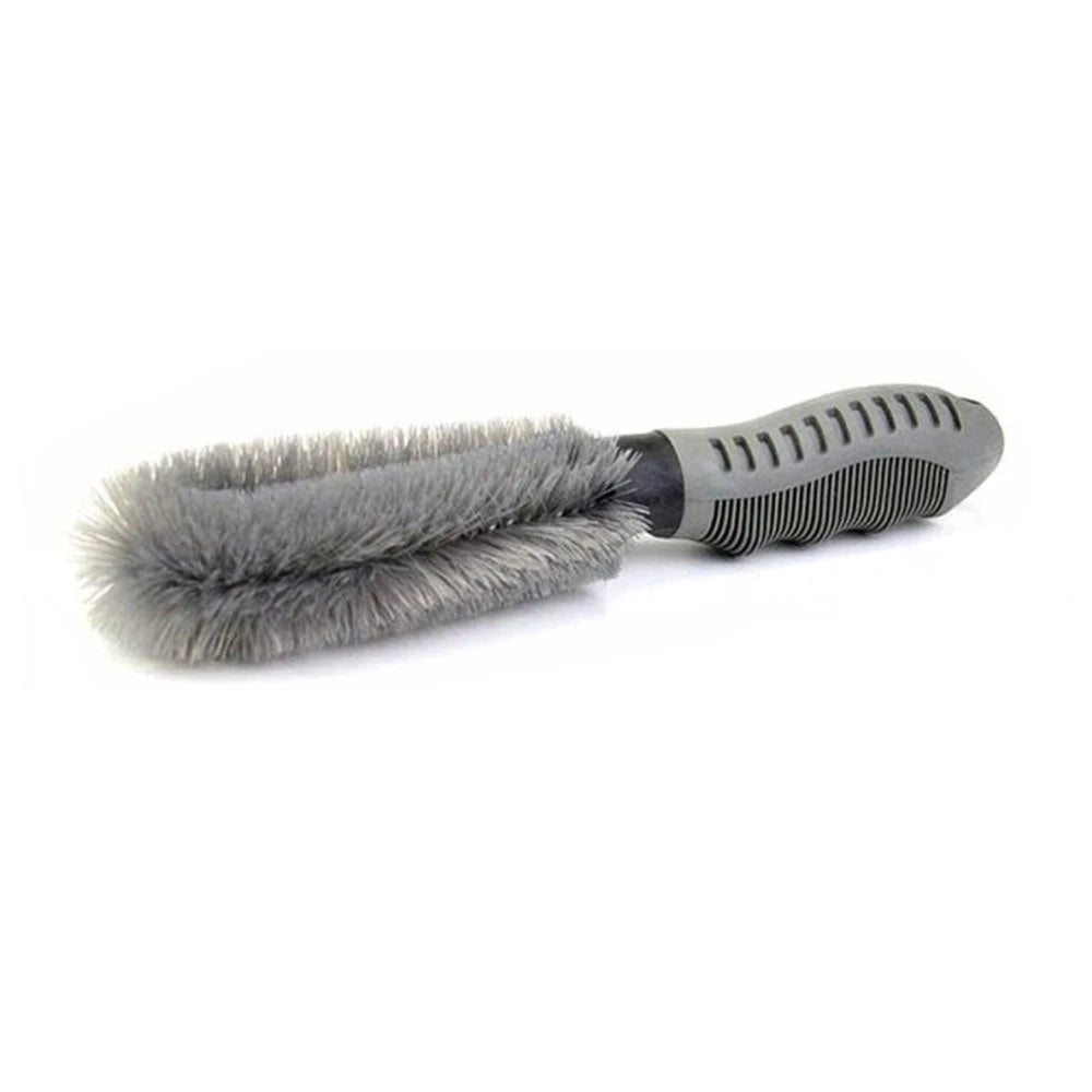 Car Rim Wheel Cleaning Brush Single Sided Grey 25.5cm