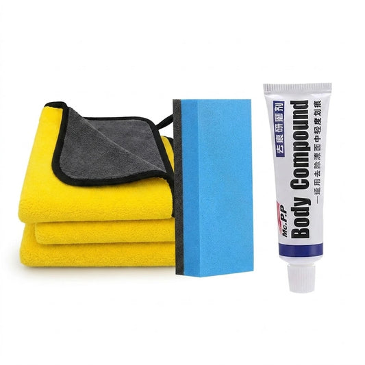 MCPP Car Body Scratch Removal Compound Kit With Microfiber Cloth & Sponge