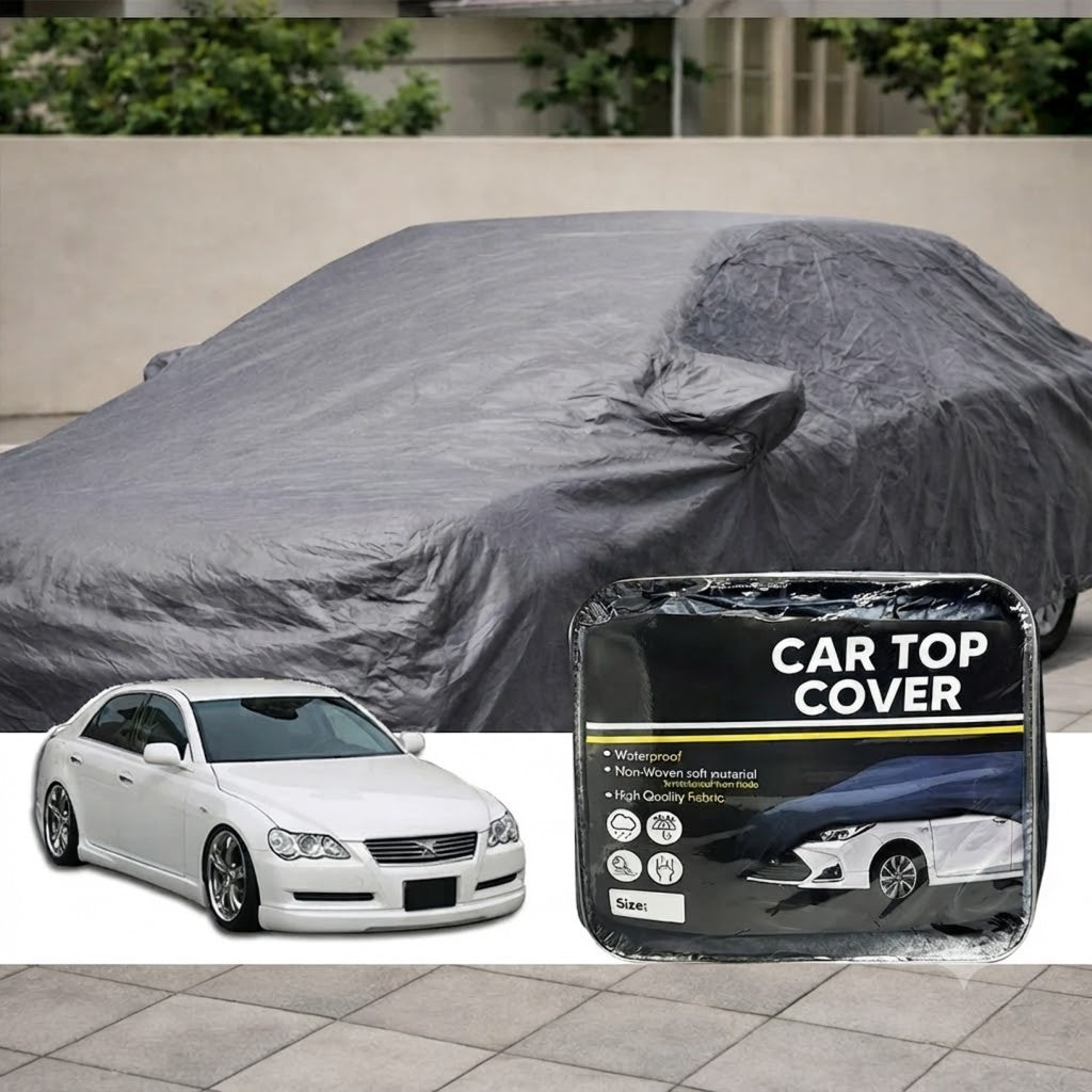 Toyota Mark X car top cover, gray non-woven waterproof cover for sedan