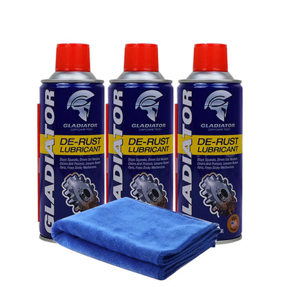 Gladiator De Rust Lubricant Anti Rust Spray 450ML Pack of 3