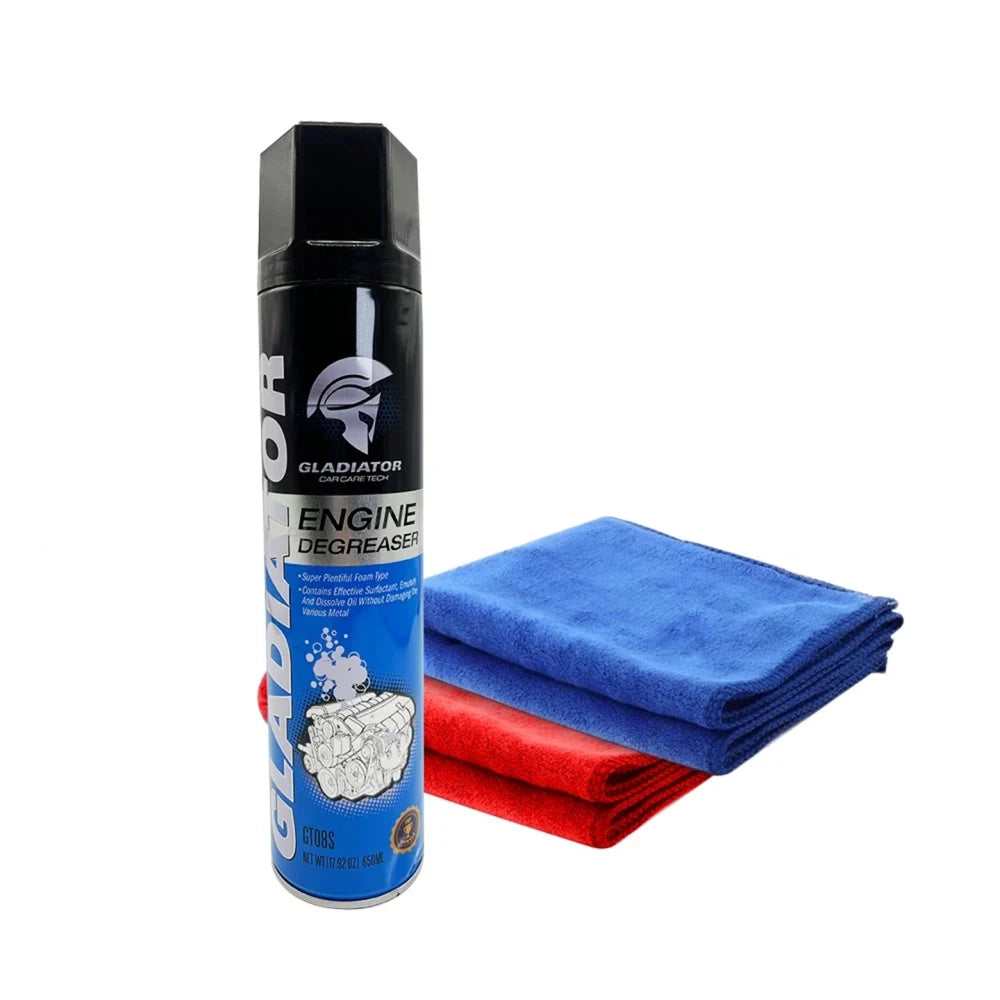 Gladiator Engine Clean Deal 650ml Degreaser Spray With 2 Microfiber Cloths