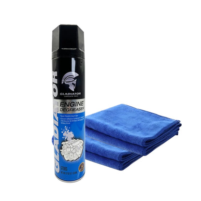 Gladiator Engine Clean Deal 650ml Degreaser Spray With 2 Microfiber Cloths