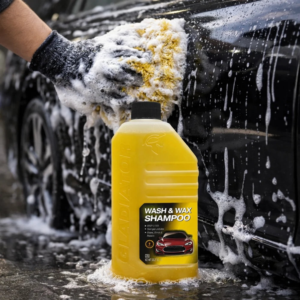 Gladiator Wash & Wax Car Shampoo With Carnauba Wax 1 Litre GT61