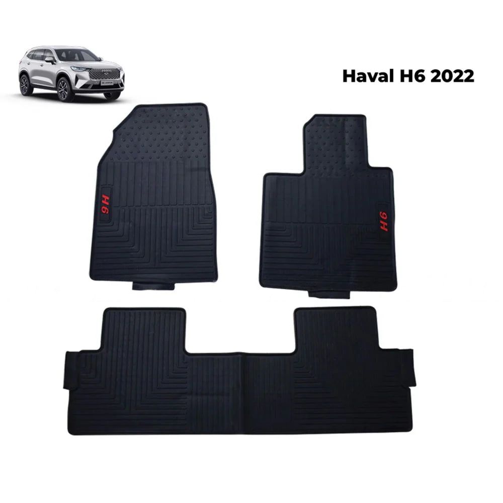Haval H6 2022-2024 Rubber Floor Mats Black Imported