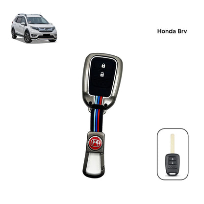Honda BR-V Metal Key Cover (2017-2026) – Premium Metallic Grey Case
