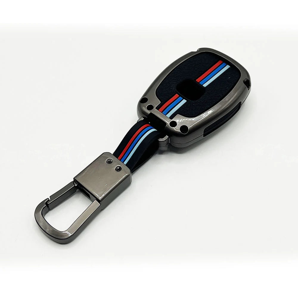 Honda City 3-Button Metal Key Cover (2009-2020) – Premium Metallic Grey Case