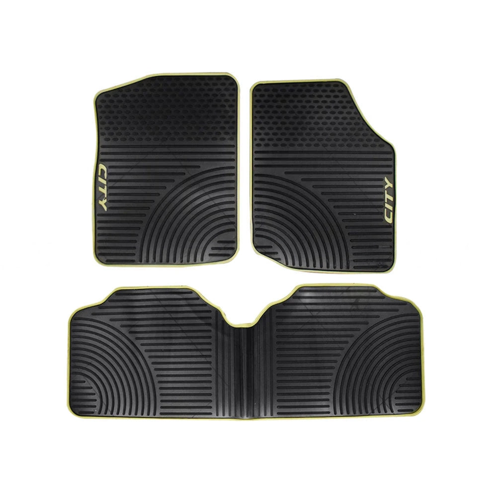 Honda City 2009-20 PVC Rubber Floor Mats Black 3pc