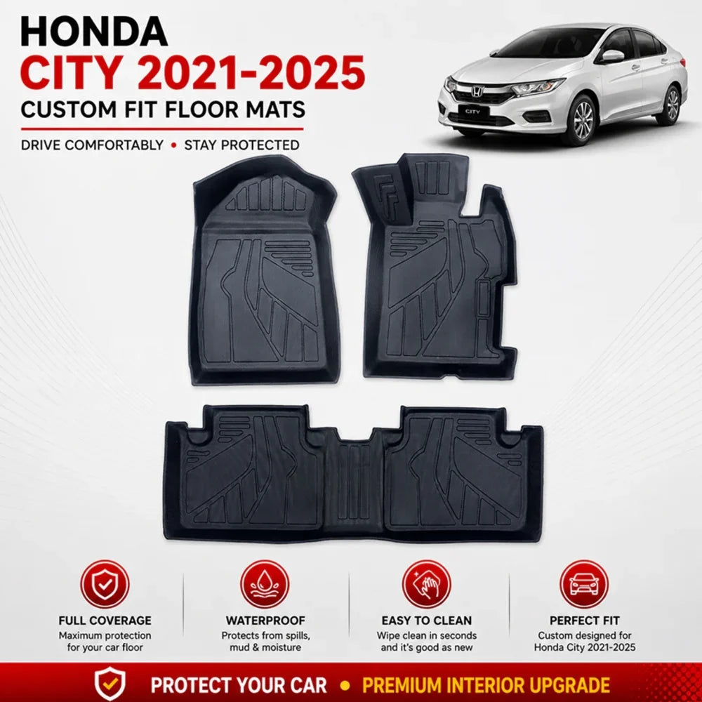 Honda City 2021-2026 TPE Floor Mats