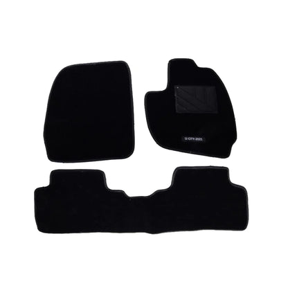 Honda City 2021-23 Carpet Floor Mats Black 3pcs Set