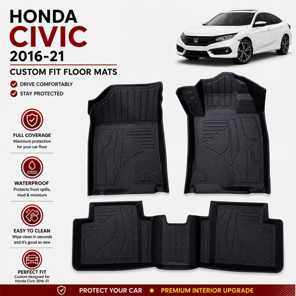 Honda Civic 2016-2021 TPE Floor Mats