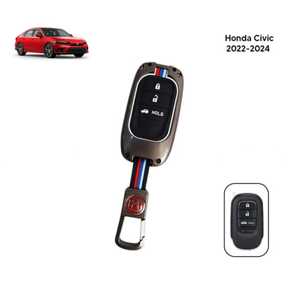 Honda Civic Metal Key Cover (2022-2026) – Premium Metallic Grey Case