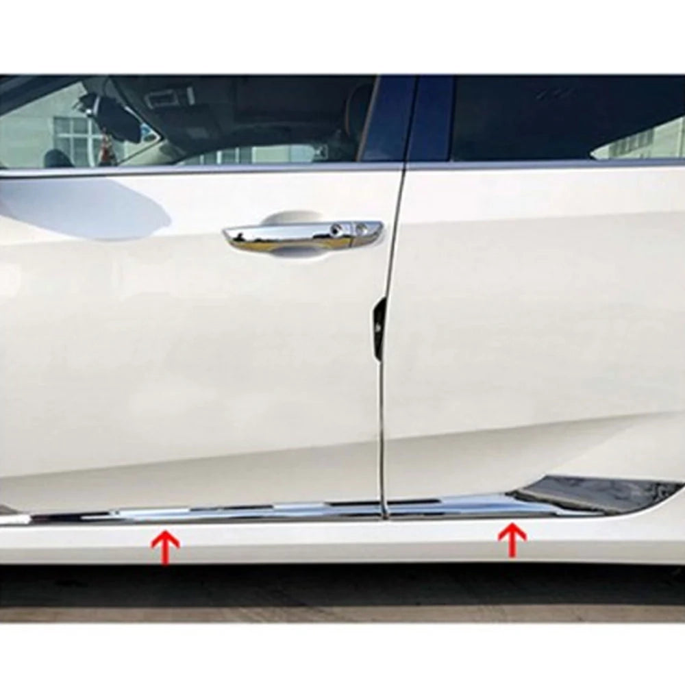 Honda Civic X 2016-2021 Chrome Door Moulding Premium ABS Body Moulding