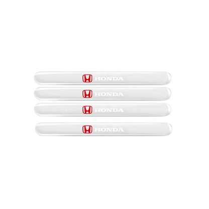 Honda Logo Rubber Door Handle Protector Transparent Anti Scratch 4 Pcs