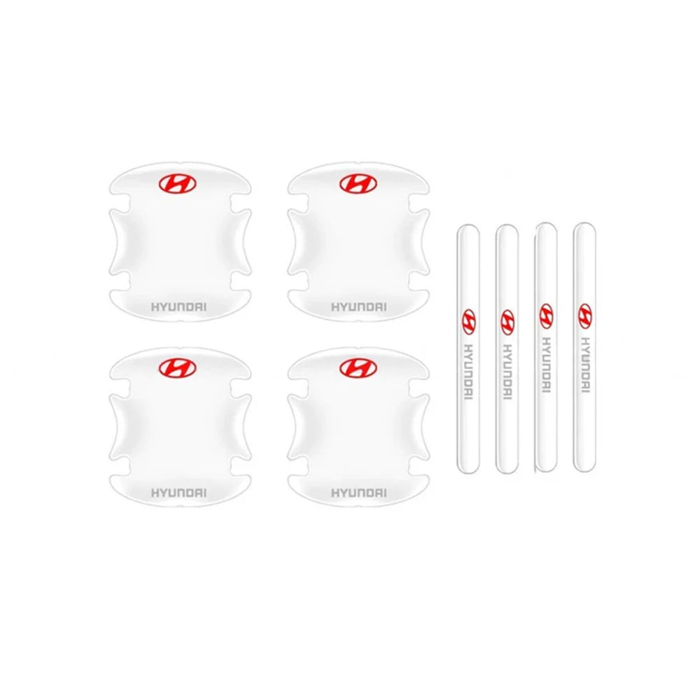 Hyundai Door Handle Bowl Protector Transparent Scratch Guard 8 Pcs
