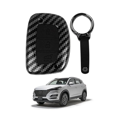 Hyundai Tucson Carbon Key Cover (2020-2024) – Black Case