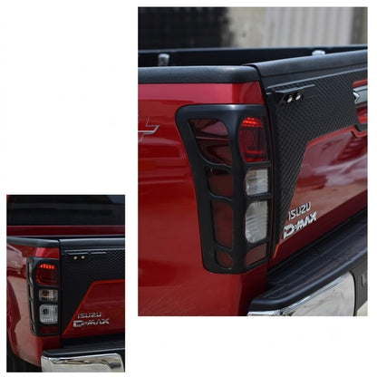 Isuzu D-Max Backlight Cover Black 2018-2020 ABS Tail Guard
