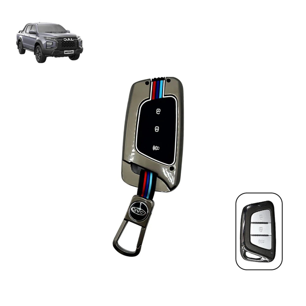 JAC T9 Hunter Metal Key Cover – Premium Metallic Grey Case