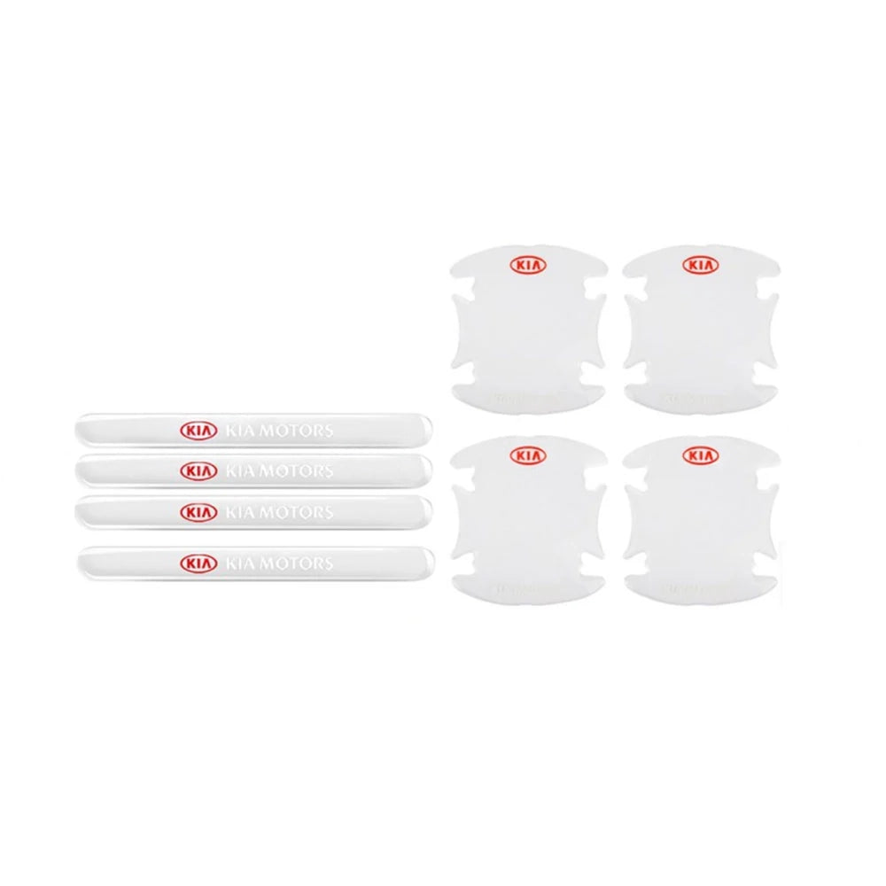Kia 8 Pcs Car Door Handle Door Bowl Protector Transparent Scratch Guard