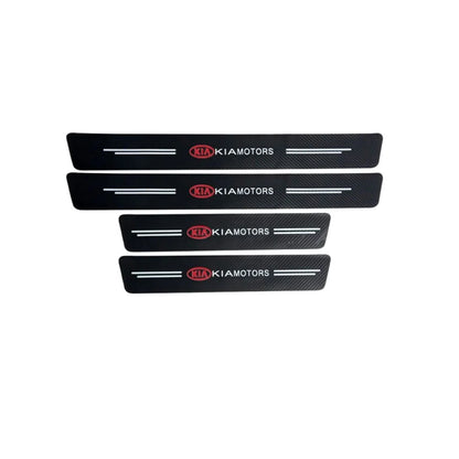 Kia Door Floor Panel Guard Carbon Fiber Scuff Protector