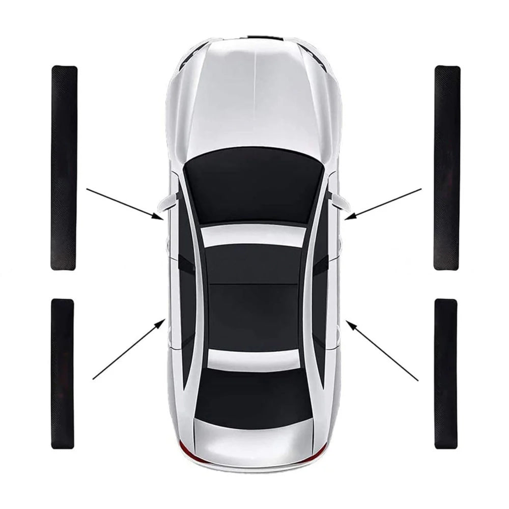Kia Door Floor Panel Guard Carbon Fiber Scuff Protector