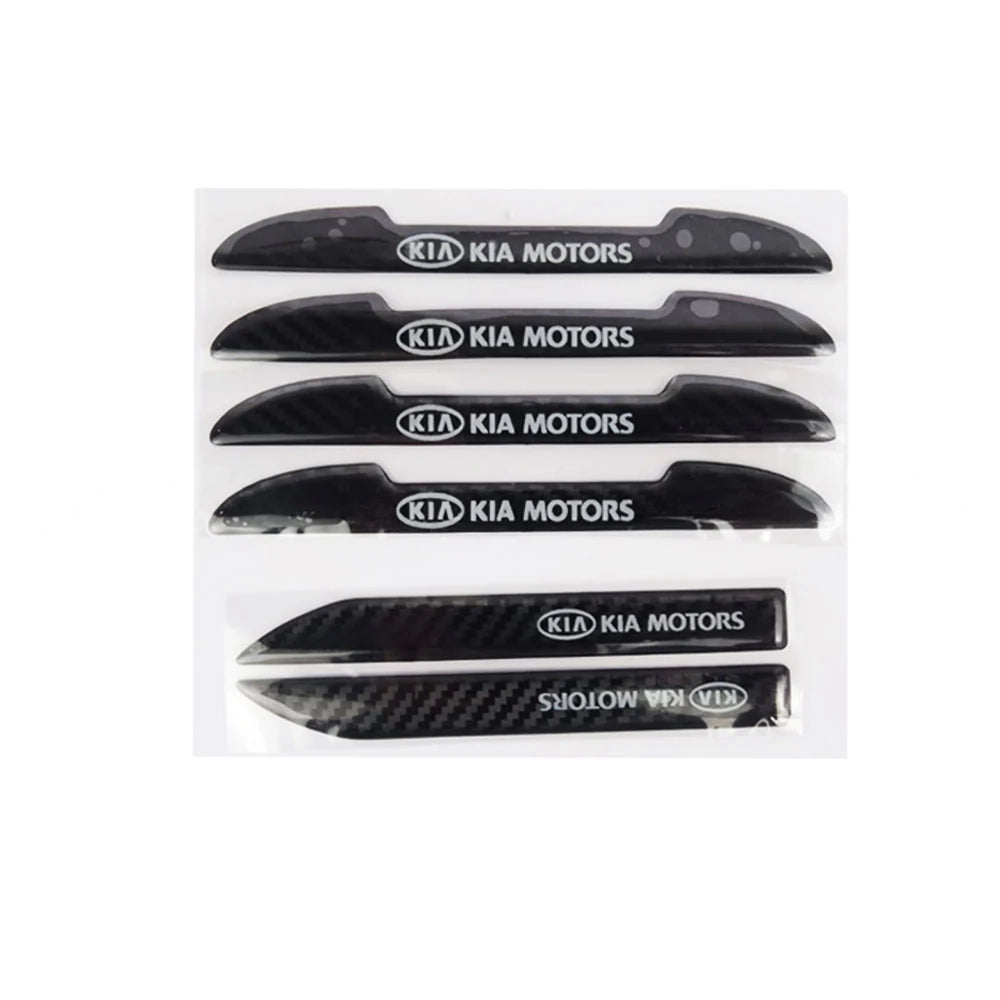 Kia Door Guard Mirror Protector Carbon Fiber Cover 6 Pcs