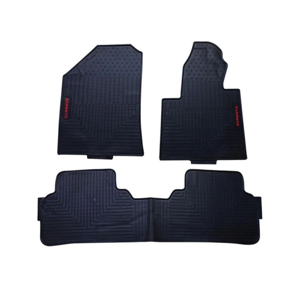 Kia Sorento 2021-22 Rubber Floor Mats Black Imported