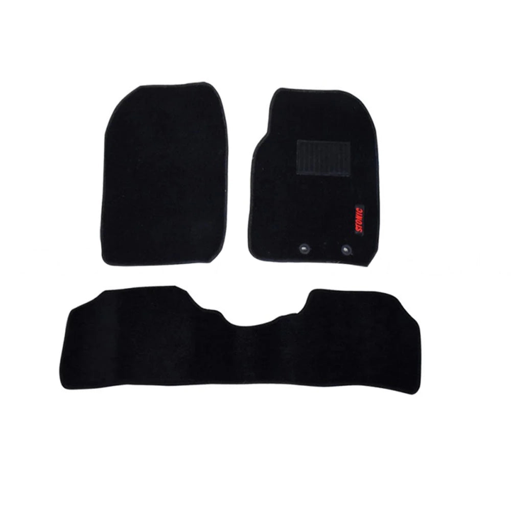 Kia Stonic 2021-22 Carpet Floor Mats Black 3pcs Set