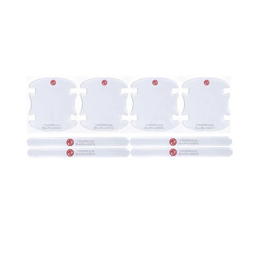 Transparent door handle bowl scratch guard set with 8 clear pieces