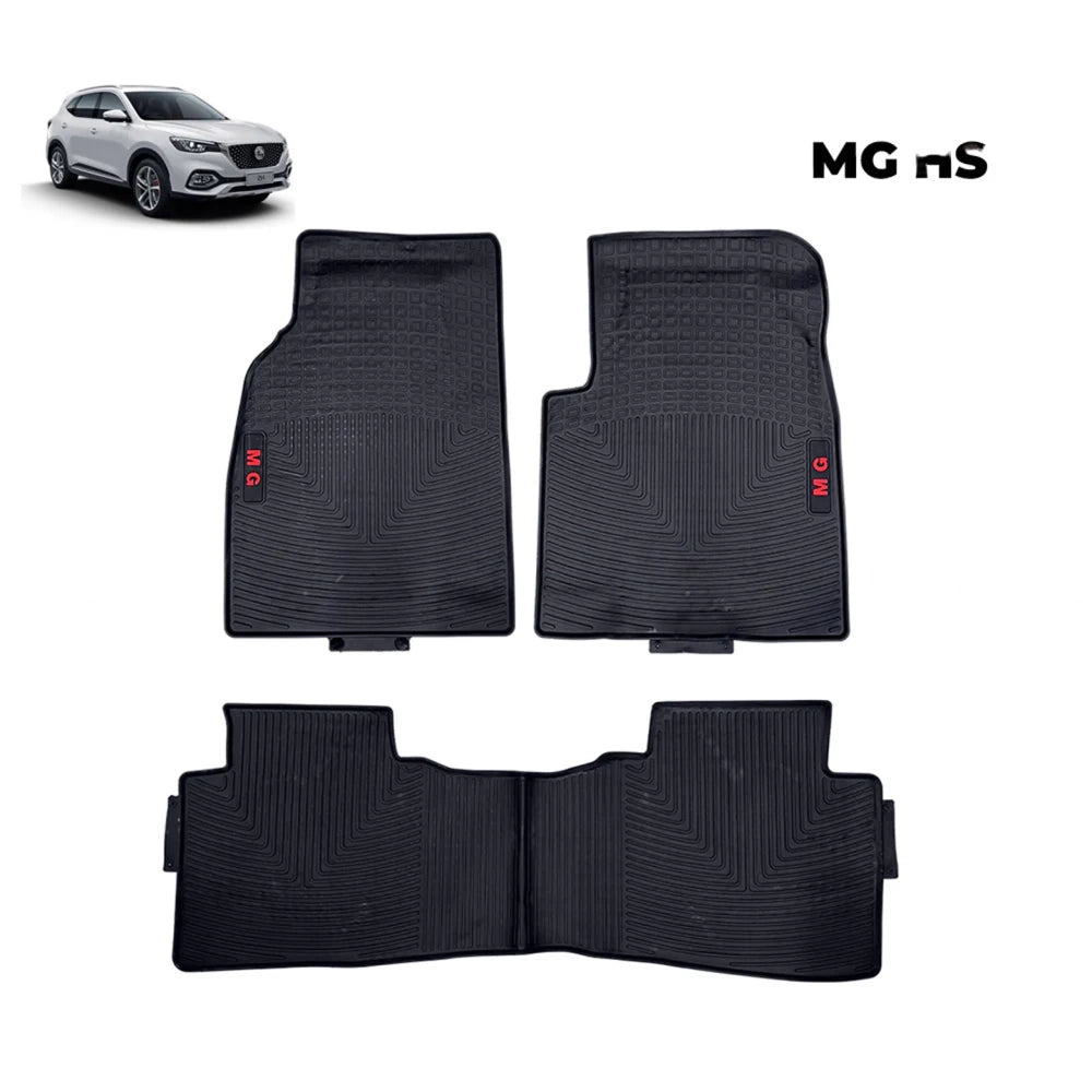MG HS 2021-24 Latex Imported Rubber Floor Mats Black