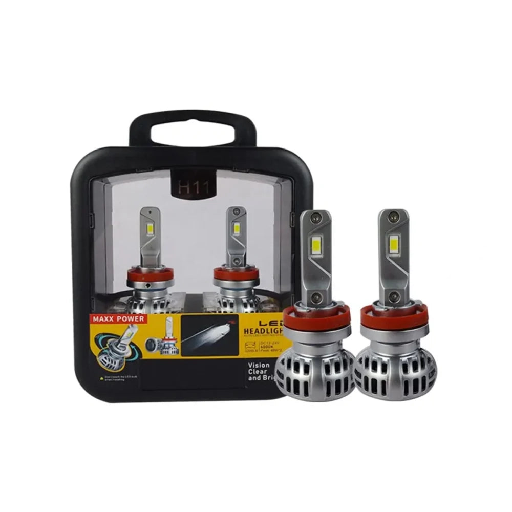 Maxx Power H11 LED Headlight Bulbs 48W 200% Brighter Pure White