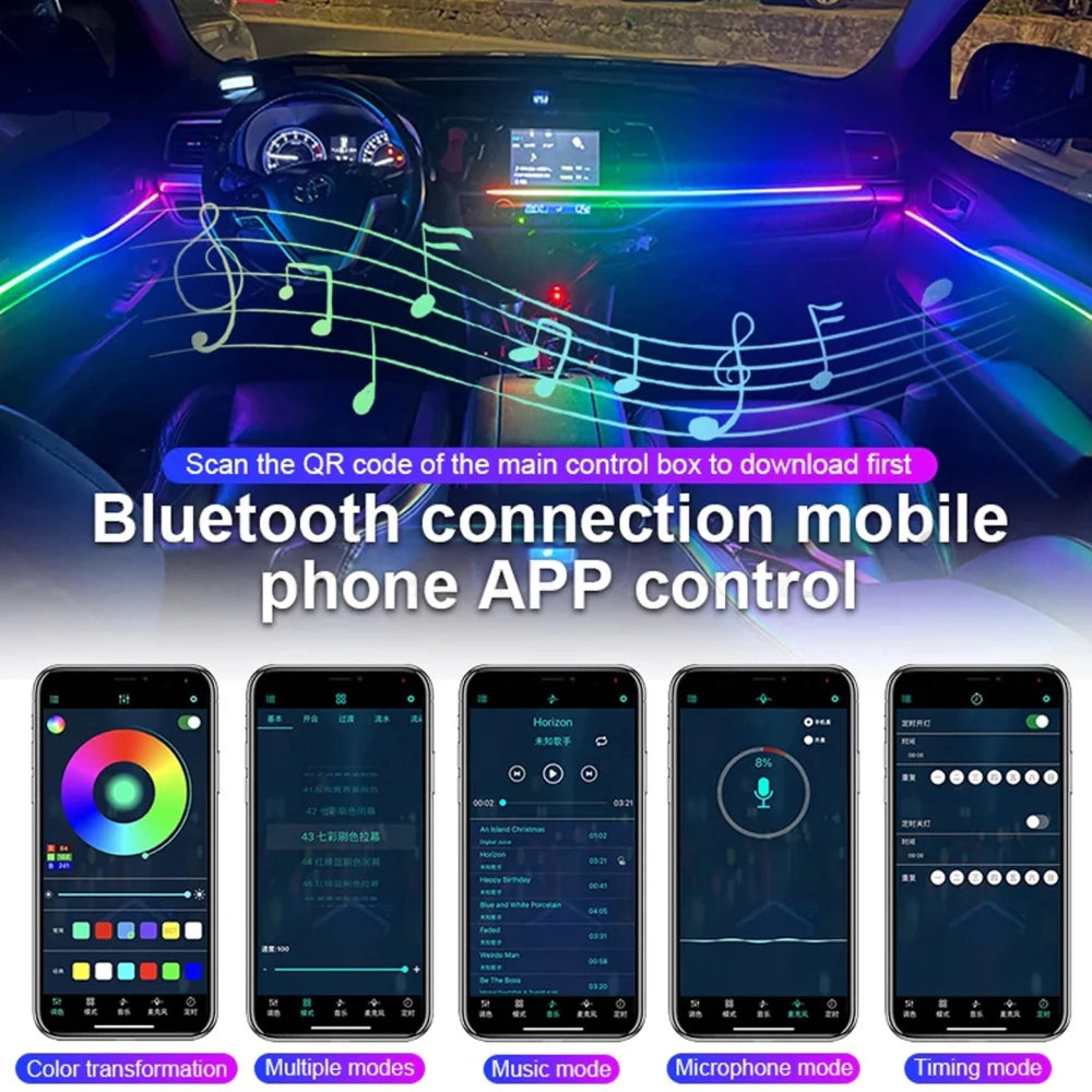 RGB Interior Acrylic Atmosphere Light App Control Symphony