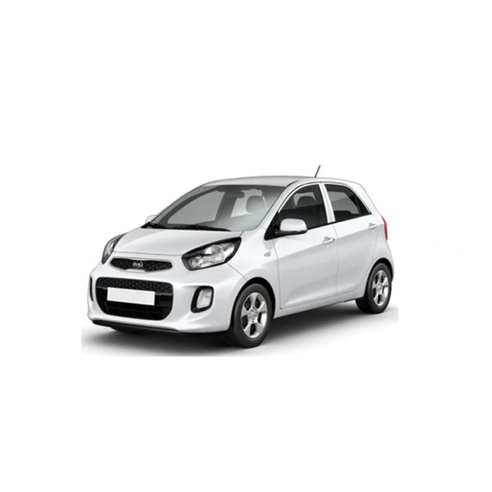 Compact hatchback with black carpet floor mat set of 3
