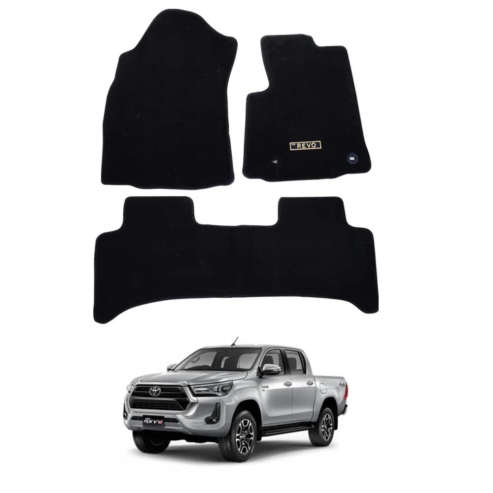Sogo Toyota Hilux Revo 2016-22 Carpet Floor Mats Black