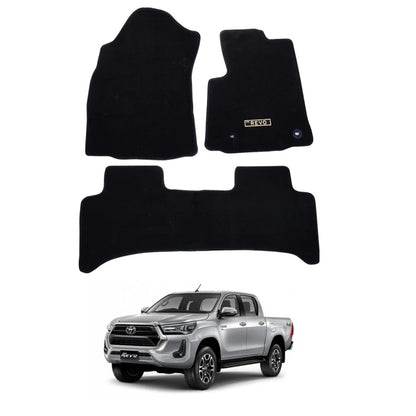 Sogo Toyota Hilux Revo 2016-22 Carpet Floor Mats Black