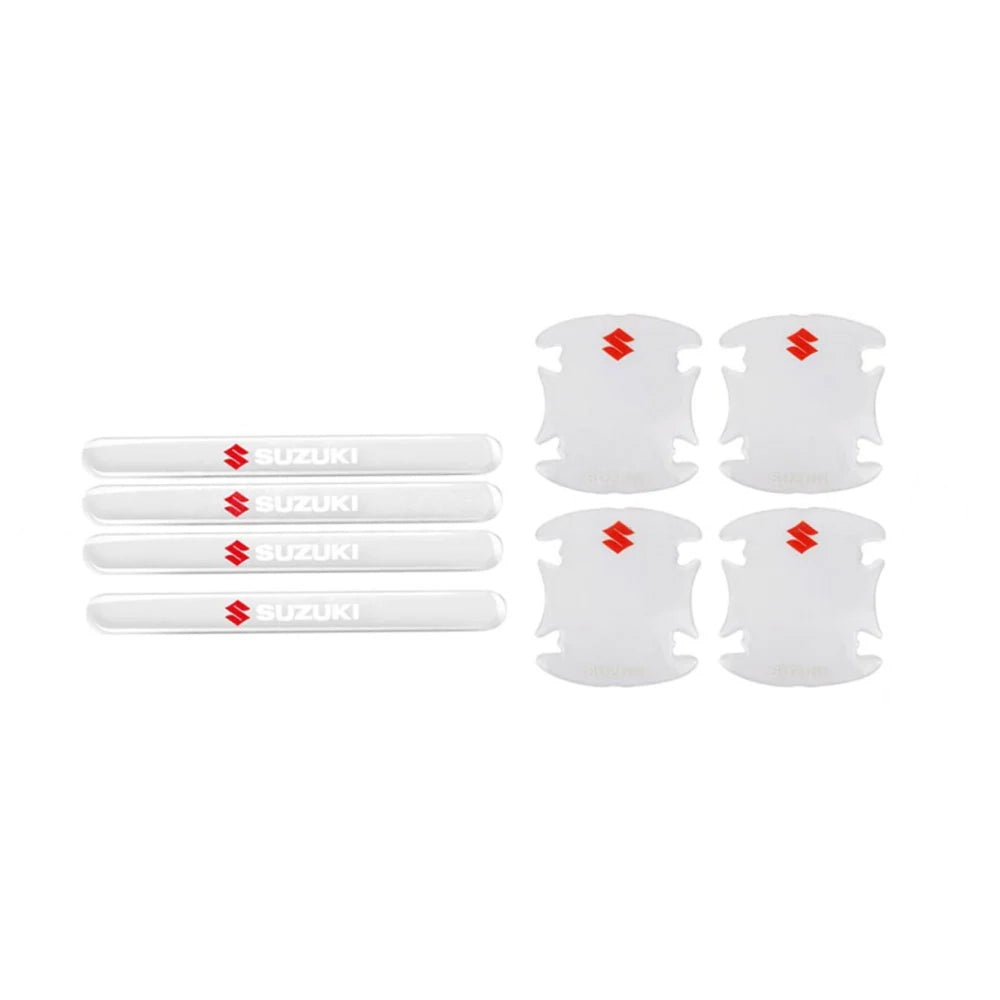 Suzuki Door Handle Bowl Protector Transparent Scratch Guard 8 Pcs