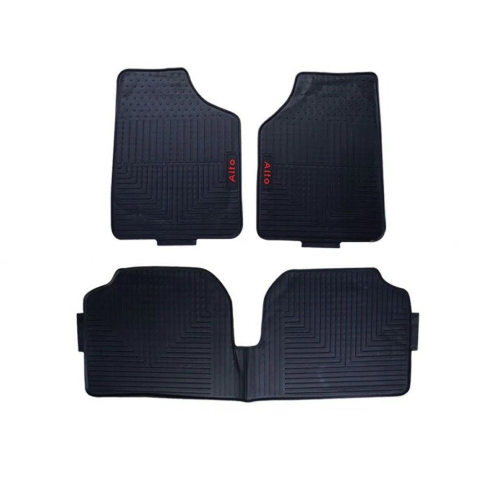 Suzuki Alto 2019-24 Rubber Floor Mats Black Imported